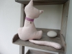 Décoration d'intérieur chat rose en coton