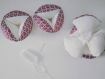 Balle d'éveil bébé montessori de préhension tissu coton style écaille / japonais et anneau de dentition en bois naturel