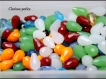 10 perles goutte verre à facettes multicolore, perles imitation jade