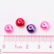 30 perlas cristal nacaradas rosa violeta 8mm agujero 1mm