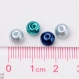 30 perlas cristal nacaradas azul 8mm agujero 1mm
