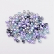 30 perlas cristal nacaradas lila gris 8mm agujero 1mm