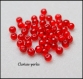 50 perles craquelées rouge 4x4mm