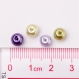 50 perlas cristal nacaradas violeta dorado 6mm agujero 1mm
