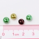 50 perlas cristal nacaradas verde multicolor 6mm agujero 1mm