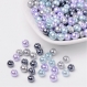 30 perlas cristal nacaradas lila gris 8mm agujero 1mm