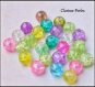 30 perlas cristal craquelado multicolor 8x8mm agujero 1,5mm