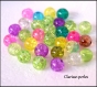 30 perlas cristal craquelado multicolor 8x8mm agujero 1,5mm