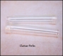 3 envases tubo plástico para abalorios transparente 13x78mm
