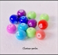 40 bolas cristal multicolores 8x8mm agujero 1,5mm