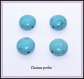 10 perles ovale ronde howlite turquoise 10x10mm