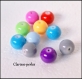 20 perles verre multicolores 10x10mm trou 1,5mm