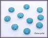 10 perles ovale ronde howlite turquoise 10x10mm