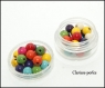 20 perlas bola turquesa multicolor 6x6mm agujero 1,5mm