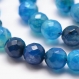 8 piedras Ágata facetada azul 8mm piedras preciosa