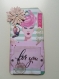 Etiquette tag girl ou marque-page en carton papier et embellissements divers. fait main dimensions 8x16 cm
