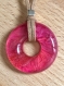 Collier anneau rose