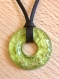 Collier anneau vert anis