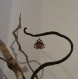 Boucle d'oreille en bois - motif celtique