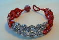 Bracelet bicolore perles de cristal de bohème