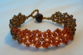 Bracelet bicolore perles de cristal swarovski et perles de rocaille