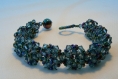 Bracelet fleurs doubles perles de cristal de swarovski et perles de rocaille