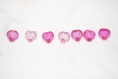 7 perles rose coeurs