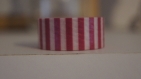 3 m x 1.5 cm washi masking tape ruban autocollant raye rose et blanc