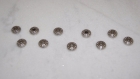 10 perles rondes argentees