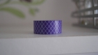 3 m x 1.5 cm washi masking tape ruban autocollant violet raye blanc