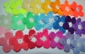 Lot 24 fleurs applique au crochet 5,5 cm scrapbooking customisation