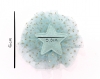 Barrette anti glisse  pour bébé ou petite fille étoile tulle bleu / vert