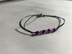 Bracelet violet et rose fuschia