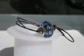 Bracelet avec perle lampwork bleu