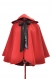 Cape manteau capuche petit chaperon rouge et noir