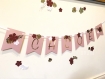 Guirlande fleurie personnalisée - banderole pour fêtes et anniversaires - décoration murale 