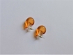 Boucles d'oreilles tendance, style créoles, acrylique orange, cadeau femme