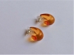 Boucles d'oreilles tendance, style créoles, acrylique orange, cadeau femme