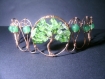 Bracelet arbre de vie en cuivre pur jade et quartz