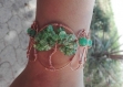 Bracelet arbre de vie en cuivre pur jade et quartz