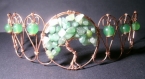 Bracelet arbre de vie en cuivre pur, jade et aventurine 
