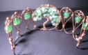 Bracelet arbre de vie en cuivre pur, jade et aventurine 