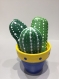 Galet peint à la main cactus 