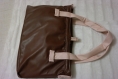 Sac artiste pièce unique sac épaule grand format sac cabas pratique original cadeau noel sac peinture chat marron tendance