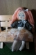 Poupée d'artiste pièce unique fait main poupée de collection poupée peinte poupée chiffon fille cadeau unique original