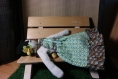 Poupée de chiffon première poupée pièce unique fait main poupée artiste jouet fille tissu wax original cadeau