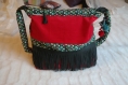 Sac cabas artisan pièce unique sac à main cuir velours marque fait main cadeau pratique grand sac accessoire mode noel