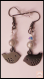 Boucles d'oreilles percées - oiseaux gun métal - blanc nacré - style girly - perles magiques - cristal swarovski - verre de bohème - preciosa ornela