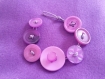 Bracelet bouton de couleur violet