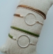Bracelet en cuir véritable vert kaki